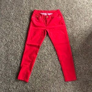 Red jeggings